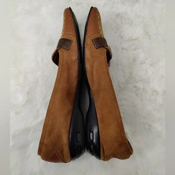 Cole Haan Tan suede Square Toe Flats Size US 5.5 - Picture 5 of 7